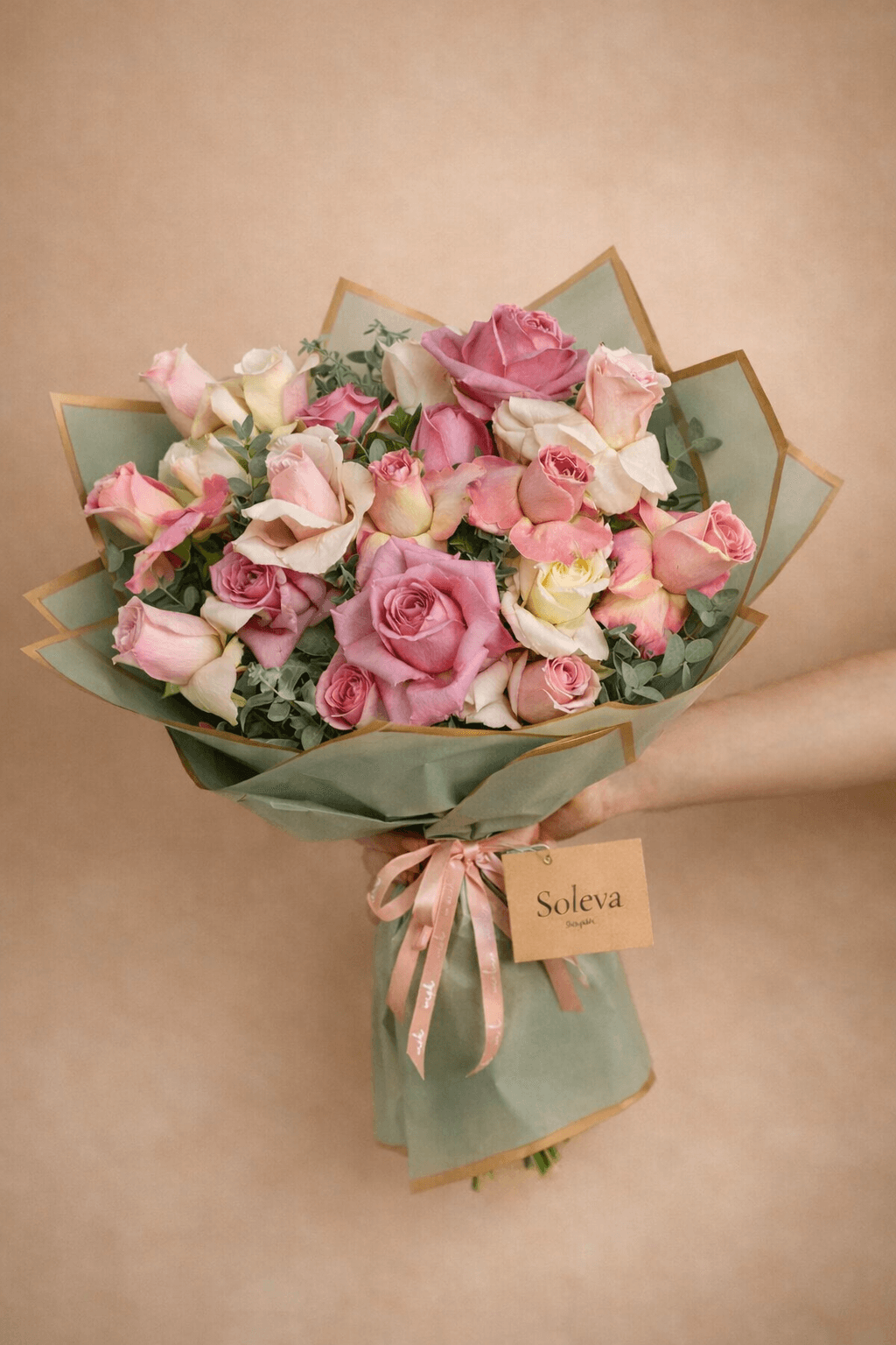 Romantik Premium Pembe Gül Buketi